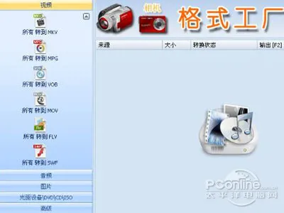 格式工厂软件界面图
