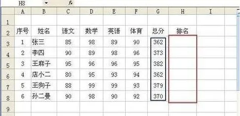 Excel怎么进行成绩排名 Excel进行