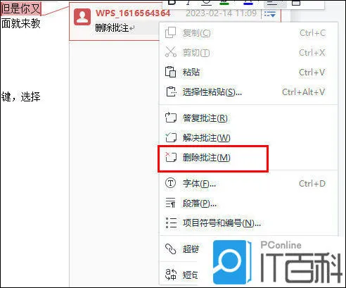 WPSWord批注怎么删除 WPSWord批注