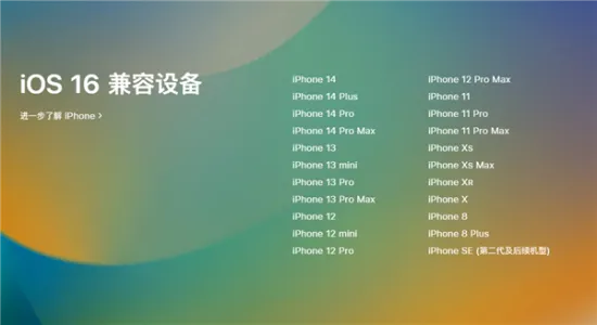 ios16支持哪几款机型 ios16正式版