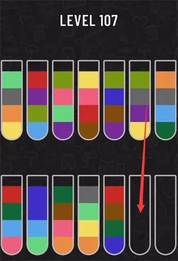 水排序拼图107关怎么过 水排序拼图107关通关攻略