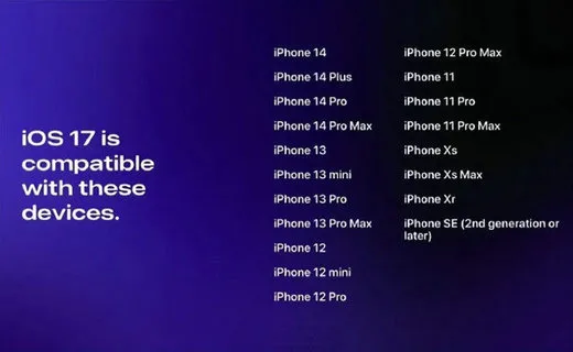 ios17支持哪几款机型 ios17支持机型汇总