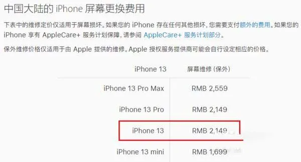 iPhone13换屏价格是多少 iPhone13换屏幕要多少钱【详解】