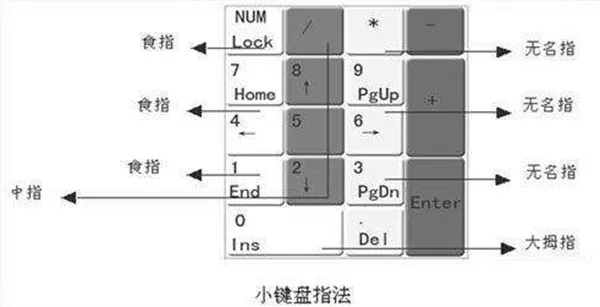 小键盘指法练习技巧？